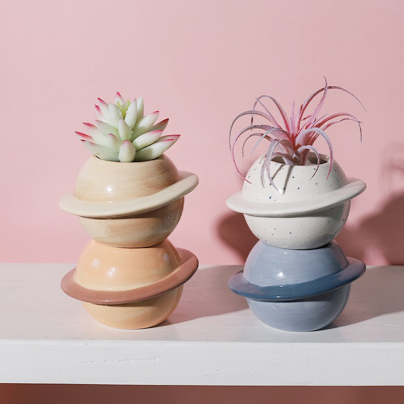 Cute Ceramic Succulent Flowerpot for Home Decoration
