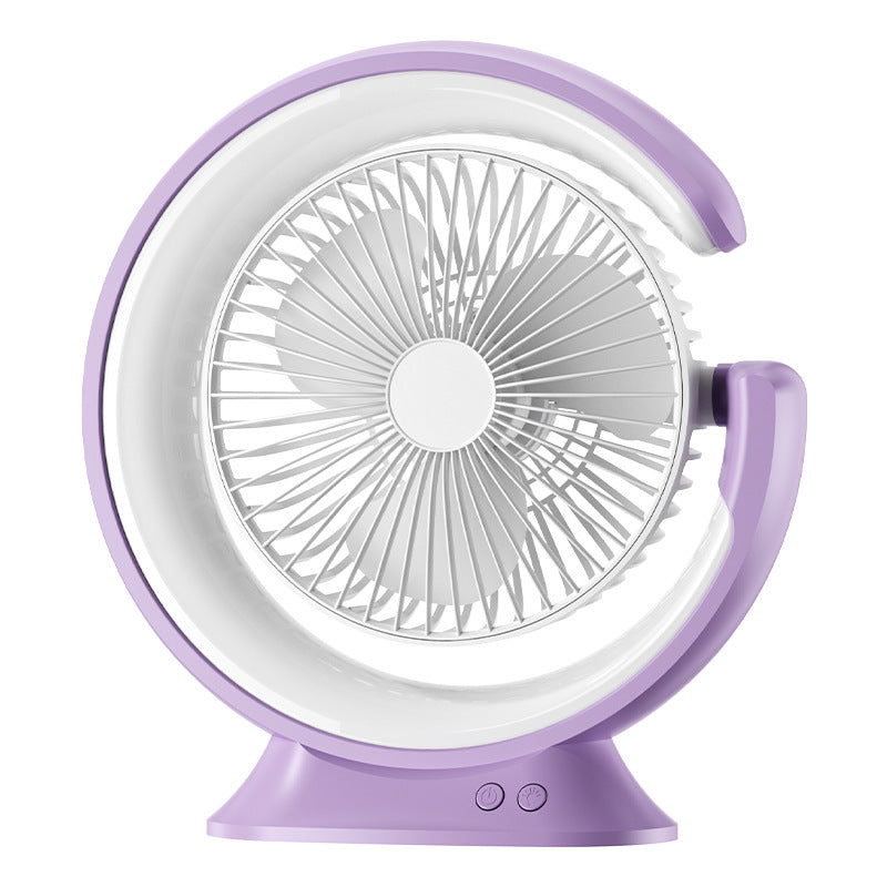 USB Rechargeable Desktop Fan with Night Light