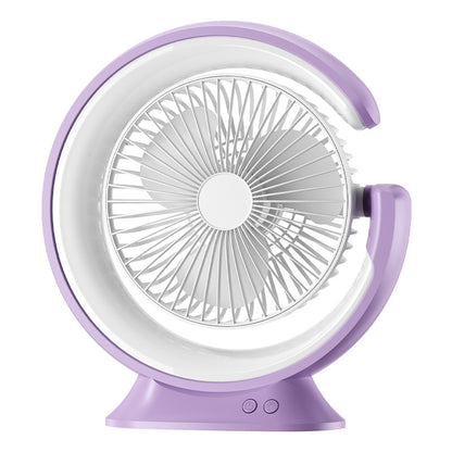 USB Rechargeable Desktop Fan with Night Light